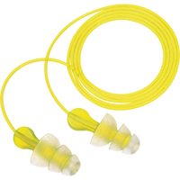 E-A-R™ Tri-Flange Reusable Earplugs, Corded, Bulk - Polybag, 26 dB NRR, One-Size SAK437 | TENAQUIP