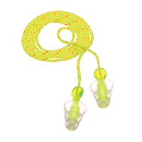 3M P3001 Bouchons d'oreilles r&eacute;utilisables &agrave; trois brides E-A-R, Avec cordon, Vrac - Sac en poly, 26 dB NRR, Taille unique