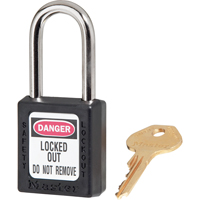 Master Lock 410KAS3BLK Cadenas Zenex s&eacute;rie 410 - ensemble de 3, Cadenas de s&eacute;curit&eacute;, Cl&eacute;s identiques, Thermoplastique, Largeur de 1-1/2"