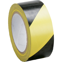 Incom Top Tape & Label LWT220 Hazard Warning Tape - Laminated, 2" x 108', PVC, Black and Yellow