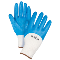 Seamless-Knit Medium-Weight Coated Gloves, 9/Large, Nitrile Coating, 13 Gauge, Cotton Shell SAM648 | TENAQUIP