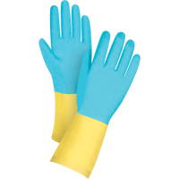 Produits de sécurité Zenith SAM650 Gants tremp&eacute;s de premi&egrave;re qualit&eacute; r&eacute;sistants aux produits chimiques, Taille Petit/7, 12" lo, N&eacute;opr&egrave;ne/Latex de caoutchouc, Doublure en Coton/Ouat&eacute;e, 20 mils