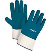 Heavyweight Safety Cuff Gloves, 11/2X-Large, Nitrile Coating, Cotton Shell SAN446 | TENAQUIP