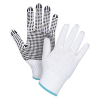 Produits de sécurité Zenith SAN492 Gants tricot&eacute;s &agrave; pois, Poly/coton, Un c&ocirc;t&eacute;, Calibre 7, T-Grand