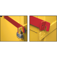 Justrite 29884Y Armoires de haute s&eacute;curit&eacute; Sure-Grip EX pour produits inflammables, 45 gal., 2 Porte(s), 43" La x 65" h x 18" p