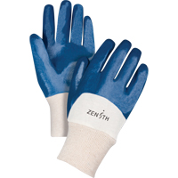 Produits de sécurité Zenith SAO150 Gants &agrave; doublure interlock de poids moyen, 7/Petit, R&ecirc;vetement Nitrile, Enveloppe en Coton
