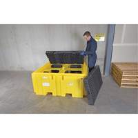 IBC Spill Pallet Plus<sup>®</sup> Without Drain, 365 US gal. Spill Capacity, 62" x 62" x 28" SAP075 | TENAQUIP