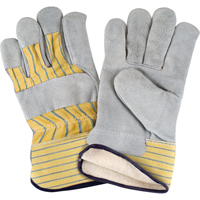 Winter-Lined Fitters Gloves, X-Large, Split Cowhide Palm, Cotton Fleece Inner Lining SAP299 | TENAQUIP