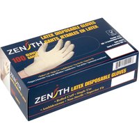 Produits de sécurité Zenith SAP338 Gants d'examen de premi&egrave;re qualit&eacute; pour peau sensible, T-petit, Latex, 4 mils, Poudr&eacute;s, Naturel