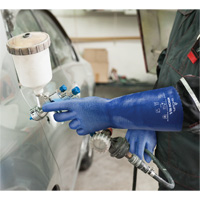 Showa NSK24-10 Gants doubl&eacute;s de tricot Nitri-Solve NSK24, Taille Grand/10, 14" lo, Nitrile, Doublure en Interlock, 24 mils