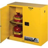Justrite 893000 Sure-Grip&reg; Ex Flammable Storage Cabinets, 30 gal., 2 Door, 43" W x 44" H x 18" D