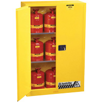 Justrite 894500 Armoires Sure-Grip EX pour produits inflammables, 45 gal., 2 Porte(s), 43" La x 65" h x 18" p