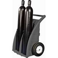 Enpac 7302-BK Dual-Cylinder Dollies, Rubber Wheels, 23" W x 12"L Base, 500 lbs.