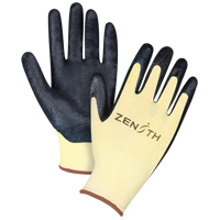 Zenith Safety Products SAP924 Superior Grip Cut-Resistant Gloves, Size Large/9, 13 Gauge, Foam Nitrile Coated, Aramid Shell, ANSI/ISEA 105 Level 3/EN 388 Level 5
