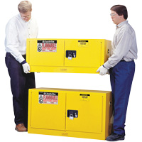 Justrite 891300 Sure-Grip&reg; EX Piggyback Flammable Safety Cabinet, 12 gal., 2 Door, 43" W x 18" H x 18" D