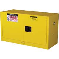 Justrite 891700 Armoire de s&eacute;curit&eacute; pour produits inflammables EX Piggyback Sure-Grip , 17 gal., 2 Porte(s), 43" La x 24" h x 18" p