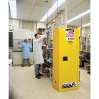 Justrite 892200 Armoire de s&eacute;curit&eacute; pour produits inflammables EX Slimline Sure-Grip , 22 gal., 1 Porte(s), 23,25" La x 65" h x 18" p