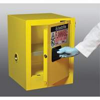 Justrite 890400 Sure-Grip&reg; EX Countertop Flammable Safety Cabinet, 4 gal., 1 Door, 17" W x 22" H x 17" D