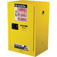 Justrite 891200 Armoire de s&eacute;curit&eacute; compacte pour produits inflammables EX Sure-Grip, 12 gal., 1 Porte(s), 23,25" La x 35" h x 18" p