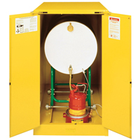 Sure-Grip<sup>®</sup> EX Horizontal Drum Storage Cabinets, 55 US gal. Cap., Yellow SAQ051 | TENAQUIP