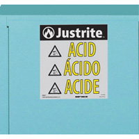 Justrite 893002 Sure-Grip&reg; Ex Acid/Corrosive Storage Cabinets, 30 gal., 43" x 44" x 18"