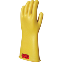 Yellow Natural Rubber Insulating Gloves, ASTM Class 0, Size 9, 14" L  SAR271 | TENAQUIP