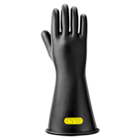 Black Natural Rubber Insulating Gloves, ASTM Class 2, Size 10, 14" L  SAR292 | TENAQUIP