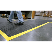 Wearwell 502.58X3X3BK Rejuvenator Connect No. 502 Matting, Polyurethane, 3' W x 3' L, 5/8" Thick, Black