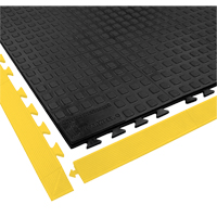 Wearwell 502.58X3X3BK Rejuvenator Connect No. 502 Matting, Polyurethane, 3' W x 3' L, 5/8" Thick, Black