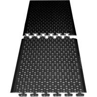 Wearwell 502.58X3X3BK Rejuvenator Connect No. 502 Matting, Polyurethane, 3' W x 3' L, 5/8" Thick, Black