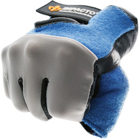 Impacto 400-00L Gel-Padded Work Gloves, Large, Grain Leather Palm, Hook & Loop Cuff