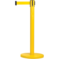 Zenith Safety Products SAS228 Free-Standing Crowd Control Barrier, Steel, 35" H, Yellow Tape, 7' Tape Length