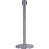 Zenith Safety Products SAS230 Free-Standing Crowd Control Barrier Receiver Post, 35" High, Stainless
