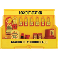 Electrical Focus Lockout Stations, Thermoplastic Padlocks, 16 Padlock Capacity, Padlocks Included SAS417 | TENAQUIP