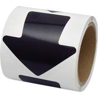 Incom Top Tape & Label VA400K Coloured Floor Marking Decals, Arrow, 4" L x 4" W, Black, Vinyl