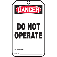 Accuform Signs TAR110 Tags By-The-Roll Safety Tags, Cardstock, 3" W x 6-1/4" H, English