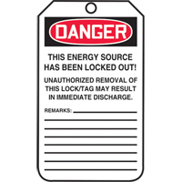 Accuform Signs TAR125 &eacute;tiquettes de s&eacute;curit&eacute; en rouleaux, Papier cartonn&eacute;, 3" la x 6-1/4" h, Anglais