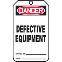 Accuform NMC MDT229CTM Safety Tags, Cardstock, 3-1/8" W x 5-7/8" H, English