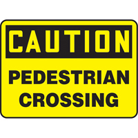 Accuform Signs MVHR687VA "Pedestrian Crossing" Sign, 14" x 10", Aluminum, English