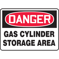 Accuform Signs MCPG003VA "Gas Cylinder Storage Area" Sign, 10" x 14", Aluminum, English