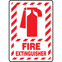 Accuform NMC MFXG516VP "Fire Extinguisher" Sign, 14" x 14", Plastic, English with Pictogram