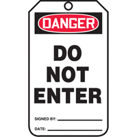 Accuform NMC MDT187CTP Safety Tags, Cardstock, 3-1/8" W x 5-7/8" H, English