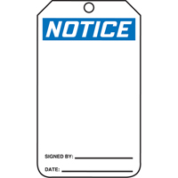 Accuform NMC MNT101CTP Safety Tags, Cardstock, 3-1/8" W x 5-7/8" H, English