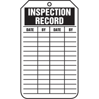 Accuform Signs TRS307CTM Inspection Tags, Cardstock, 3-1/8" W x 5-7/8" H, English