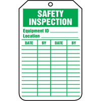 Accuform Signs TRS315PTM Inspection Tags, Plastic, 3-3/8" W x 5-7/8" H, English