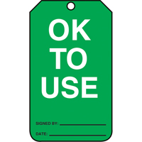 Accuform NMC MGT217CTP Safety Tags, Cardstock, 3-1/8" W x 5-7/8" H, English