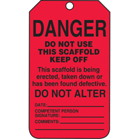 Accuform NMC TSS101CTM Safety Tags, Cardstock, 3-1/8" W x 5-7/8" H, English