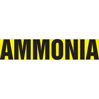 Accuform Signs RPK137SSD "Ammonia" Pipe Markers, Self-Adhesive, 2-1/2" H x 12" W, Black on Yellow