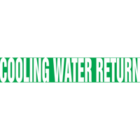 Accuform NMC RPK249SSD Marqueurs de tuyau "Cooling Water Return", Autocollant, 2-1/2" h x 12" la, Blanc/vert