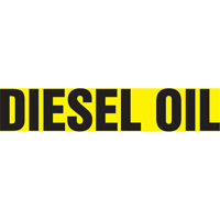 Accuform NMC RPK259SSH Marqueurs de tuyau "Diesel Oil", Autocollant, 4" h x 24" la, Noir sur jaune